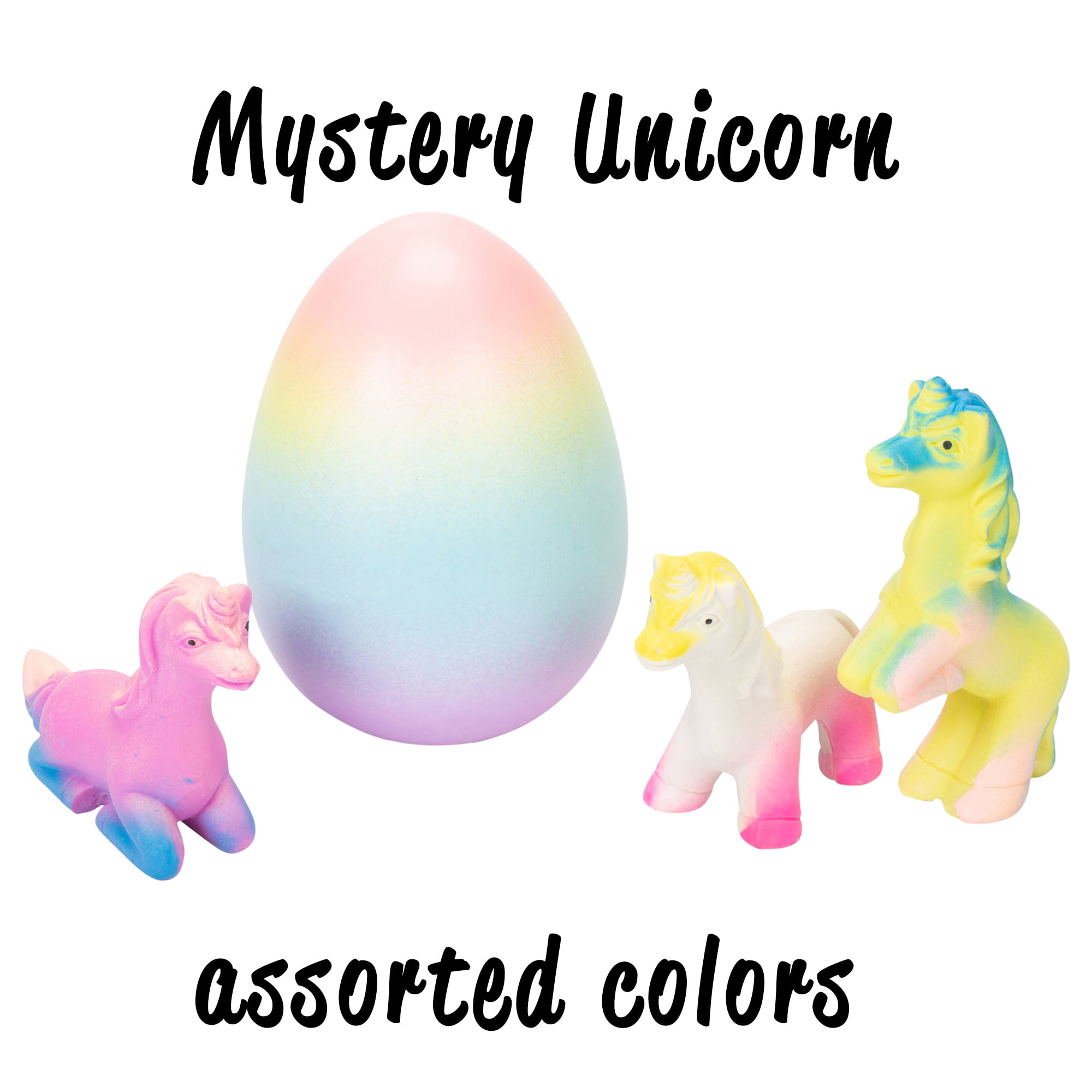 6PC Surprise Growing Unicorn Hatching Rainbow Egg Kids Toys Novelty Asst Colors 