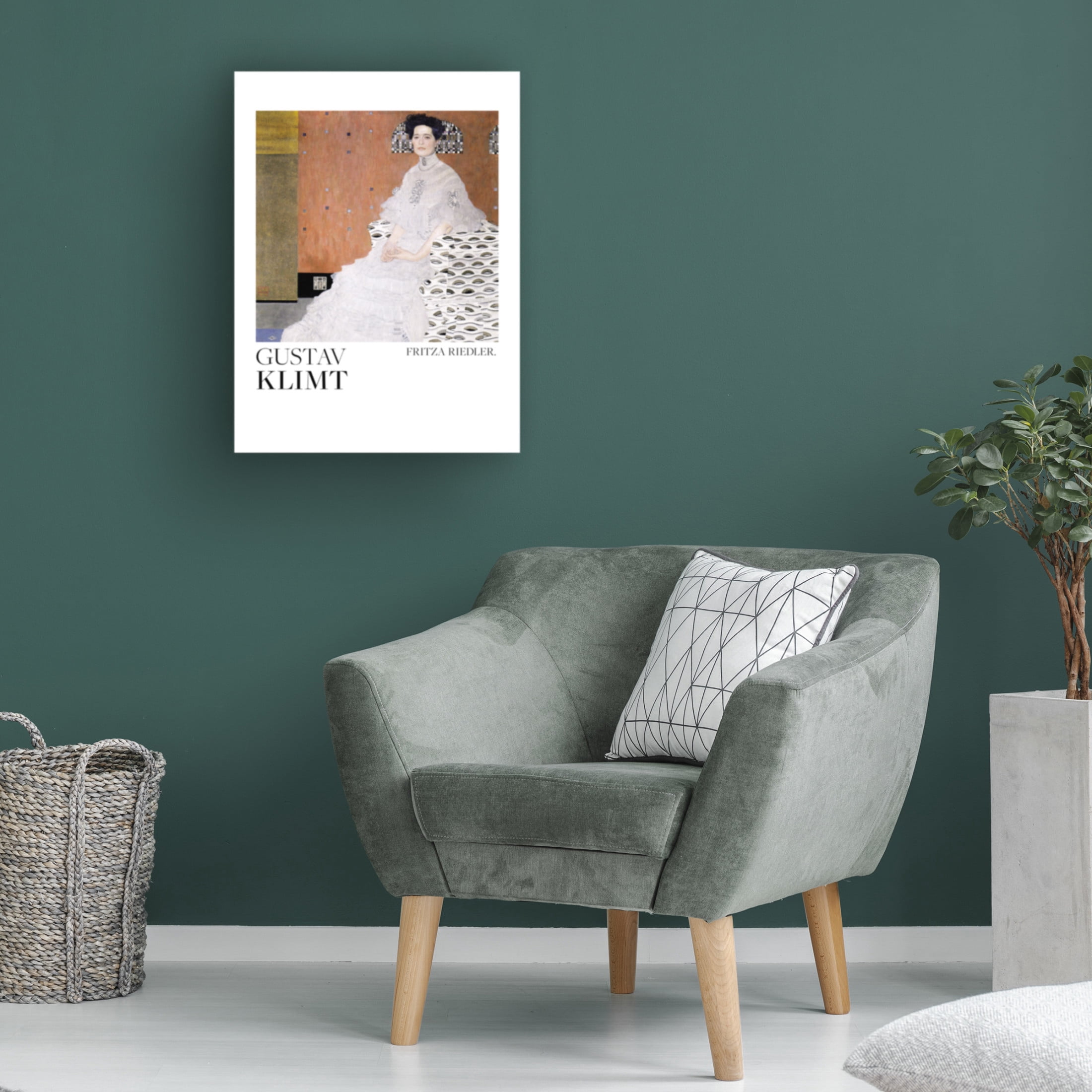 Canvas Wall Art - Pictufy 'Bildnis Fritza Riedler 1906 Poster' Wall Art for Living Room, Bedroom, or Office D?cor by Trademark Fine Art - 18 x 24 Inches