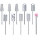 thumbnail image 1 of Juego de brocas para uñas Honoson Cuticle, carburo de tungsteno, 10 unidades, 1 of 8
