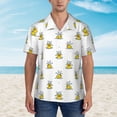 thumbnail image 4 of Goofa Rubber Duck Showe Hawaiian Shirt for Men, Unisex Summer Beach Casual Short Sleeve Button Down Shirts,Aloha Tropical Floral print shirt-, 4 of 9
