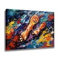 thumbnail image 2 of Abstract Art Modern Decorative Painting Footprints Framed Canvas Poster Bedroom Decor Sports Landscape Office Room Decor Gift,Frame-style,28×41inch (70×105cm), 2 of 8