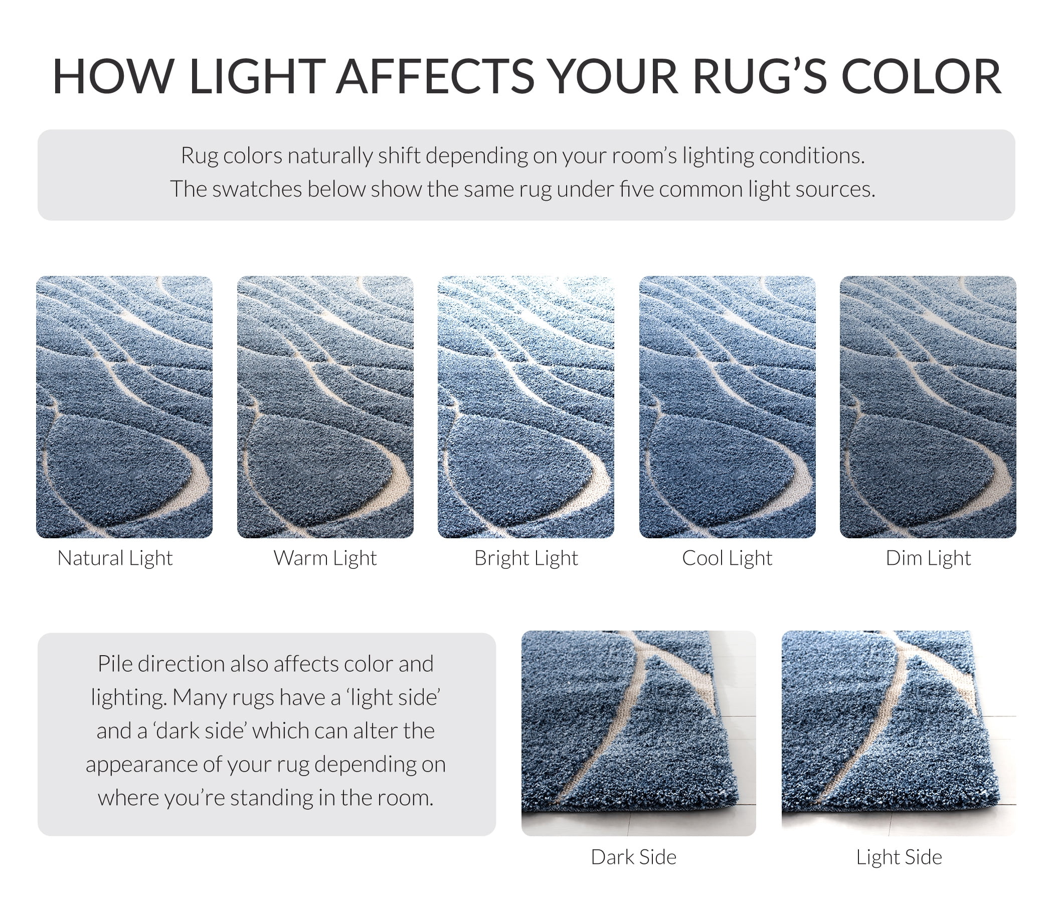 Safavieh Florida Tamzen Abstract Shag Area Rug, Light Blue/Cream, 3' x 3' Square
