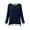 Dark Blue, variant on Women's Ribbed Knit Tunic Tops Crewneck Long Sleeve Side Split Shirts Ladies Fall Color Block Casual Stretchy Blouse S-XXL