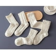 thumbnail image 7 of YooGuoGuo 5 Pairs Cute Lace Mesh Ruffle Frilly Socks Aesthetic Crew Socks Cottagecore Fall Socks Lolita Clothes Fairycore Stuffs, 7 of 7