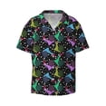 thumbnail image 2 of Lsque Snails 1 print Men's Cuban Collar Short Sleeve Shirt Summer Beachwear Casual Button Down Fashionable Vacation Leisure Shirt-3X-Large, 2 of 7