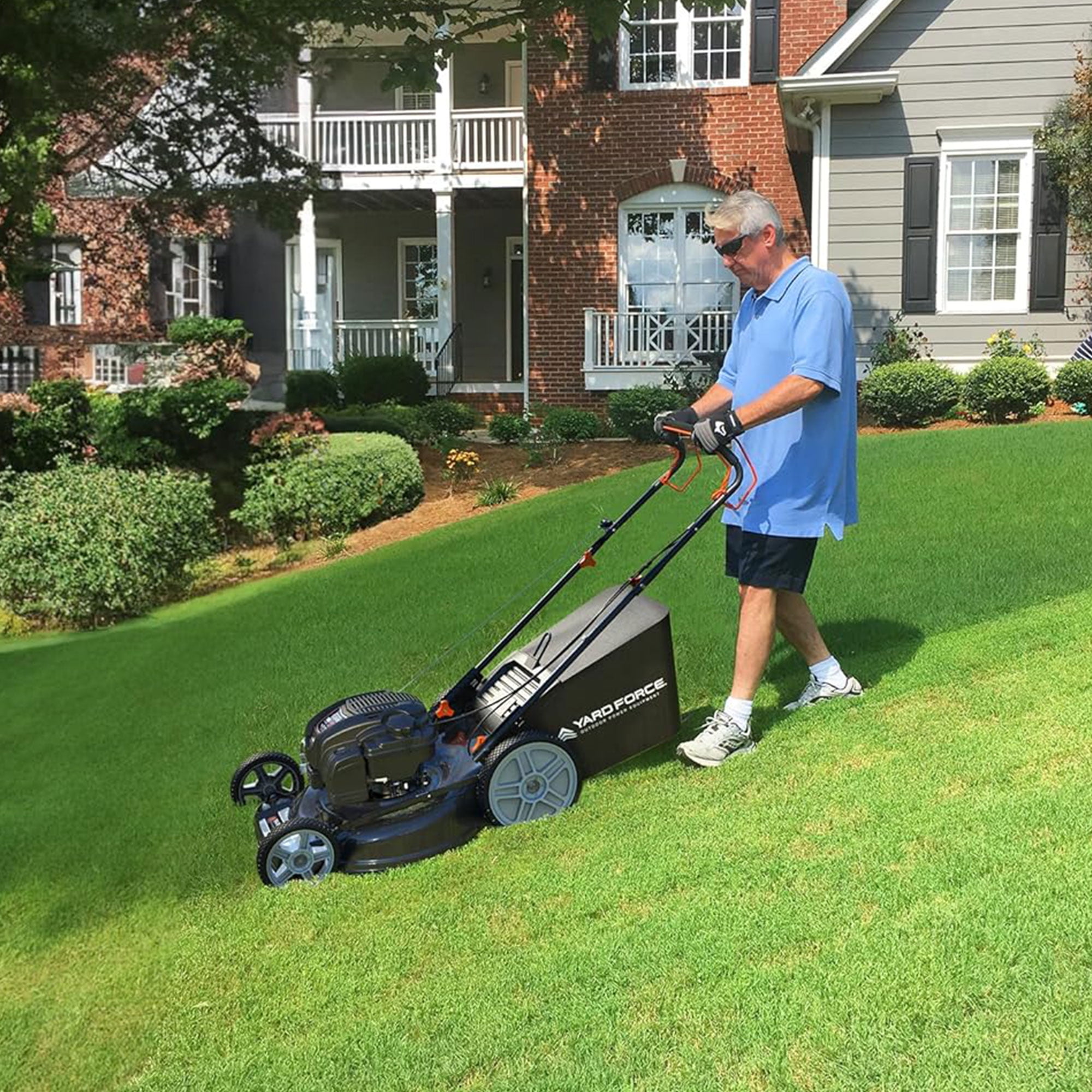 3 in-1 Self-Propelled FWD Gas Mower, 150cc Engine, 22 in. Deck by Yard Force