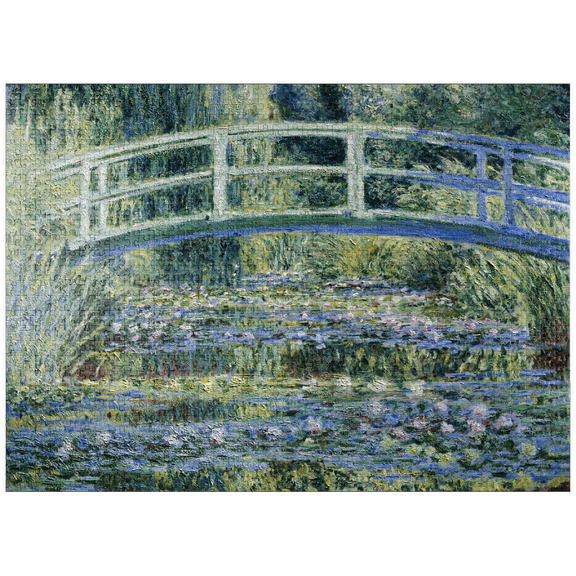 MyPuzzle - Claude Monets Water Lilies And Japanese Bridge 1899 - Premium 1000 Piece Jigsaw Puzzle for Adults