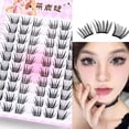 thumbnail image 1 of 10 Rows Of Glue-free Lower Eyelashes For Beginners Easy To Use Transparent Stem No Glue Natural, 1 of 8
