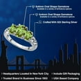 thumbnail image 2 of Gem Stone King 925 Sterling Silver Green Peridot Filigree Style 3 Stone Ring for Women (2.42 Cttw, Oval 8X6MM and 6X4MM) (Size 7), 2 of 6