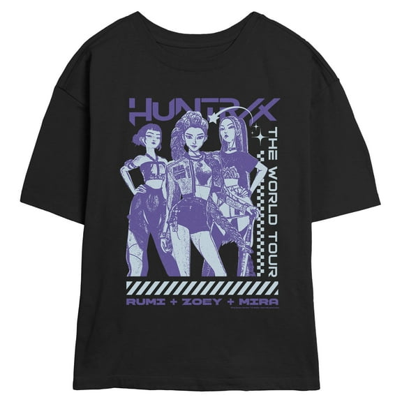 Juniors KPop Demon Hunters Rumi Zoey Mira Huntrix Tour T Shirt