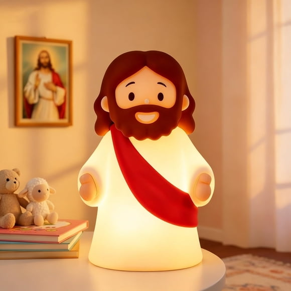 Luz Nocturna Mágica JD Mini de Silicona Jesús Regulable