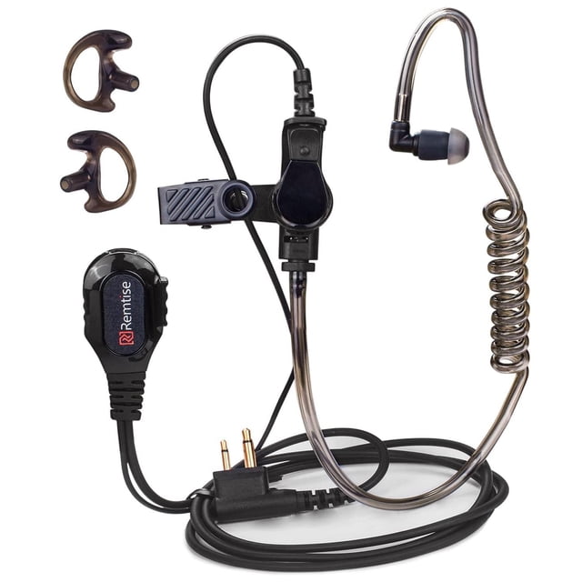 Auriculares de Tubo Acústico Motorola Negro Compatibles con Walkie Talkies de 2 Vías Series BPR40/CP