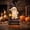 E, variant on Halloween Ghost Pumpkin Haunted House Wooden Tabletop Ornament Multicolor 2D Flat Wooden Sign Decor For Dining Table Cabinet Bookshelf Countertop Corner Fall Holiday Home Party Decor