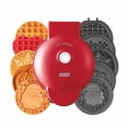 thumbnail image 1 of Dash Holiday Multimaker Mini System - Waffle Maker With Six 4 Removable Holiday Plates: Waffle Iron & Griddle, 4-In-1 Mini Waffle Maker For Kids And Families - Nonstick Surface, Santa Waffle (Red), 1 of 1