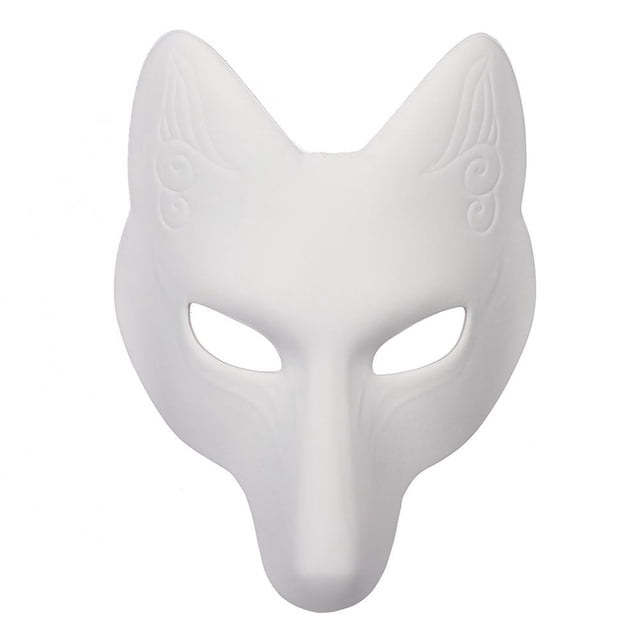 Disfraz de Máscara de Halloween Máscara en Blanco DIY Máscaras Japonesas Kabuki Kitsune para Disfraz de Mascarada de Halloween ANGGREK Otros