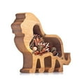 thumbnail image 3 of ZAXARRA Wooden Animal Piggy Bank, Large Enough Coin Saving Money Box, 3 of 7