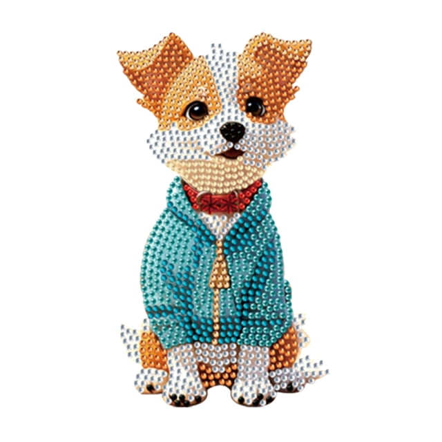 5D DIY Diamond Art Decoraciones Mesa Kits Adornos Kit Acrílico Perro Forma Especial Sacudiendo La Cabeza para Oficina en El