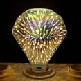thumbnail image 2 of SHANJIA 4 Pack 3D Firework Bulb, 3D Bulb Decoration E27 AC 85-220V 4W G95 Retro Edison Starry Light Bulb for Holiday Christmas Decoration, 2 of 9