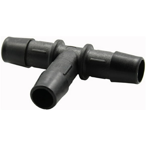Dayco Heater Hose Fitting 80681 T Connector; Use With 3/8 Inch Coolant Hose; Flange Ends; Glass-Filled Nylon