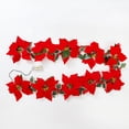 thumbnail image 3 of Cadena de luces LED de cártamo para Navidad, decoración navideña de frutos rojos, marco de puerta, escalera mecánica, cadena de luces con flores de Pascua, 3 of 5