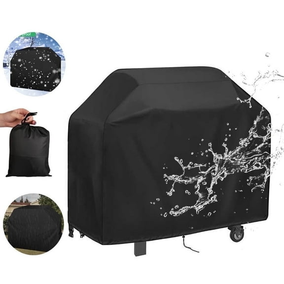 58 inch Heavy Duty BBQ Gas Grill Cover, Waterproof, Rip-Proof, Weather & UV Resistant, Fits Grills of Weber Durable