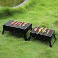 thumbnail image 3 of Outdoor Foldable Barbecue Rack Portable Heat Resistance BBQ Holder for Camping, 3 of 5