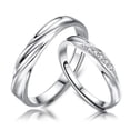 thumbnail image 1 of Anillo ajustable para parejas con ilusiones amorosas de plata 925, 1 of 2