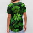 thumbnail image 5 of Fgvctg St. Patrick's Day Scrubs for Women V Neck Cute Shamrock Printed Scrubs Tops Holiday Short Sleeve T Shirts Plus Size Scrub Work Shirt Nurse Uniform with Pocket Light Green 5XL, 5 of 5