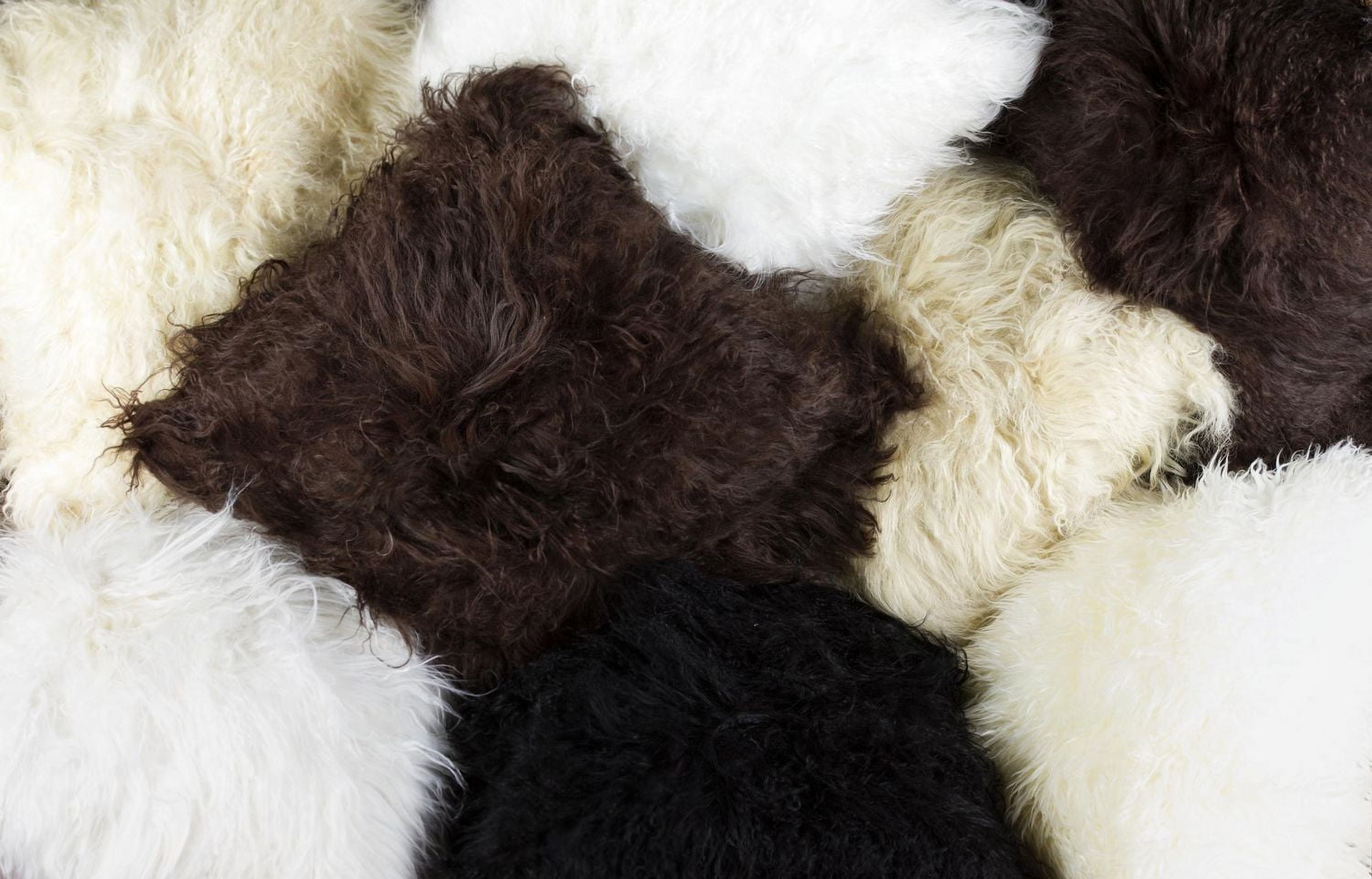 MONGOLIAN SHEEPSKIN PILLOW 18" X 18" 2-PACK