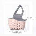 thumbnail image 2 of Kitchen Sink Shelf Hanging Sponge Drainboard Storage Baskets,Adjustable Snap Sink Faucet Housing Cradle Kitchen Shelving Rack Drain Sponges(Pink), 2 of 5