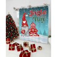 thumbnail image 5 of Teal Christmas Gnomes Shower Curtain, Xmas Tree Snowflake Love Winter Waterproof Fabric Shower Curtains with 12 Hooks, Bathroom Curtain Set for Bathroom Accessories Decor, 72 x 72 Inches, 5 of 9