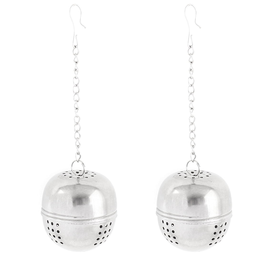 2 Pcs 1.6' Dia Stainless Steel Ball Strainer Tea Leaf Spice Herb Infuser