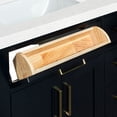 thumbnail image 6 of Ariel Hepburn 36 In. Left Offset Rectangle Sink Bathroom Vanity With Carrara White Quartz Countertop 1.5 Edge In Black, 6 of 9
