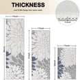 thumbnail image 4 of Blue Floral and Petal Pattern Kitchen Rugs Sets Of 3,Kitchen Runner Rugs Non Skid Washable,Decorative Kitchen Floor Mats for Kitchen,Sink,Laundry,17"x30"+ 17"x47" + 17"x59", 4 of 6