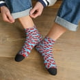 thumbnail image 3 of Fuzoiu Cartoon Crabs Print Adult Socks, Crew Moisture-wicking Socks, Unisex Cushion Crew Socks,Casual Sports Ankle Socks, 3 of 7