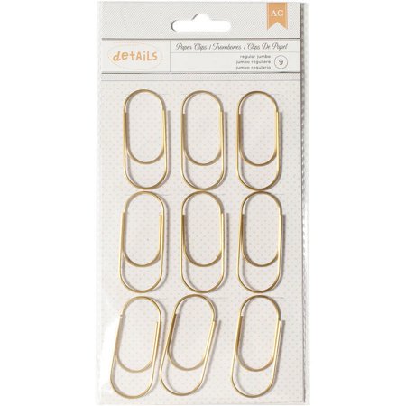 Designer Desktop Essentials Jumbo Paper Clips 9/Pkg-Regular, Pk 3
