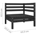 thumbnail image 5 of vidaXL Garden Corner Sofa Black Solid Wood Pine, 5 of 5