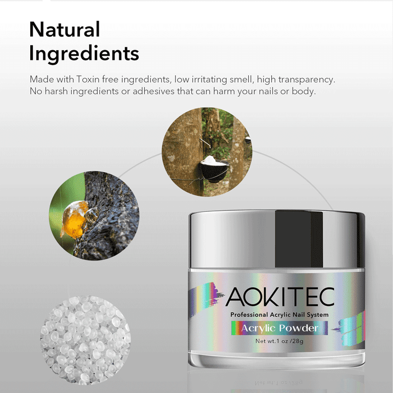 Aokitec Professional Acrylic Nail System Red Acrylic Powder 1 oz Color  Acrylic