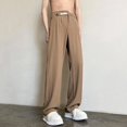 thumbnail image 5 of Pantalones de traje de seda de hielo fluido para hombre, pantalones anchos drapeados, pantalones refrescantes para hombres, ropa de trabajo, ropa de alta calidad, oferta elegante y barata, 5 of 5