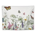 thumbnail image 5 of Chilfamy  Leaf Butterfly Tapestry Wall Hanging, Sage Green Leaves and Flowers with Butterflies Wall Hanging Tapestry Spring Plant Tapestry for Bedroom Living Room Wall Decor 40x30inch, 5 of 6