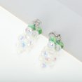 thumbnail image 5 of Encantos de cordones únicos 1 par, clips decorativos de zapatos con cuentas brillantes de uva, verde transparente, 5 of 5