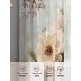thumbnail image 6 of Vintage Pink Floral Sheer Curtains 96 Inch Length 2 Panels Set, Spring Botanical Oil Painting Voile Window Treatment Semi Sheer Long Curtains Drapes for Bedroom/Living Room/Kitchen 52"x96"x2, 6 of 7