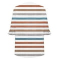 thumbnail image 6 of Jsaierl Womens 3/4 Sleeve Tops Casual V Neck Shirts Ruffle Trim Trendy Print Petite Pleated Blouses Workout Dressy Tunic Top S-2XL, 6 of 7