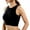Black, variant on Women Mesh Breathable Sports Bra For Yoga Running Fitness, Wireless Shockproof Quick-drying Top Bra