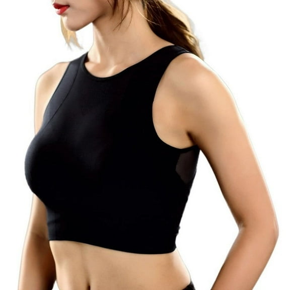 Women Mesh Breathable Sports Bra For Yoga Running Fitness, Wireless Shockproof Quick-drying Top Bra