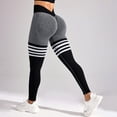 thumbnail image 2 of Tosmy Leggings For Women Striped Outdoor Sports Leggings High Waisted And Hip Lifting Yoga Clothes Running Sports Fitness Pants Classic, 2 of 9