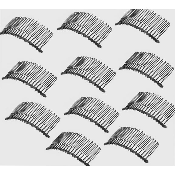 10pcs Combs for Women Barrettes for Women French Hair Pin Hair Clip Combs Bridal Wedding Veil Combs French Hair Clip Hairpin Hair Comb Hair Accessories Slippers Black Bride