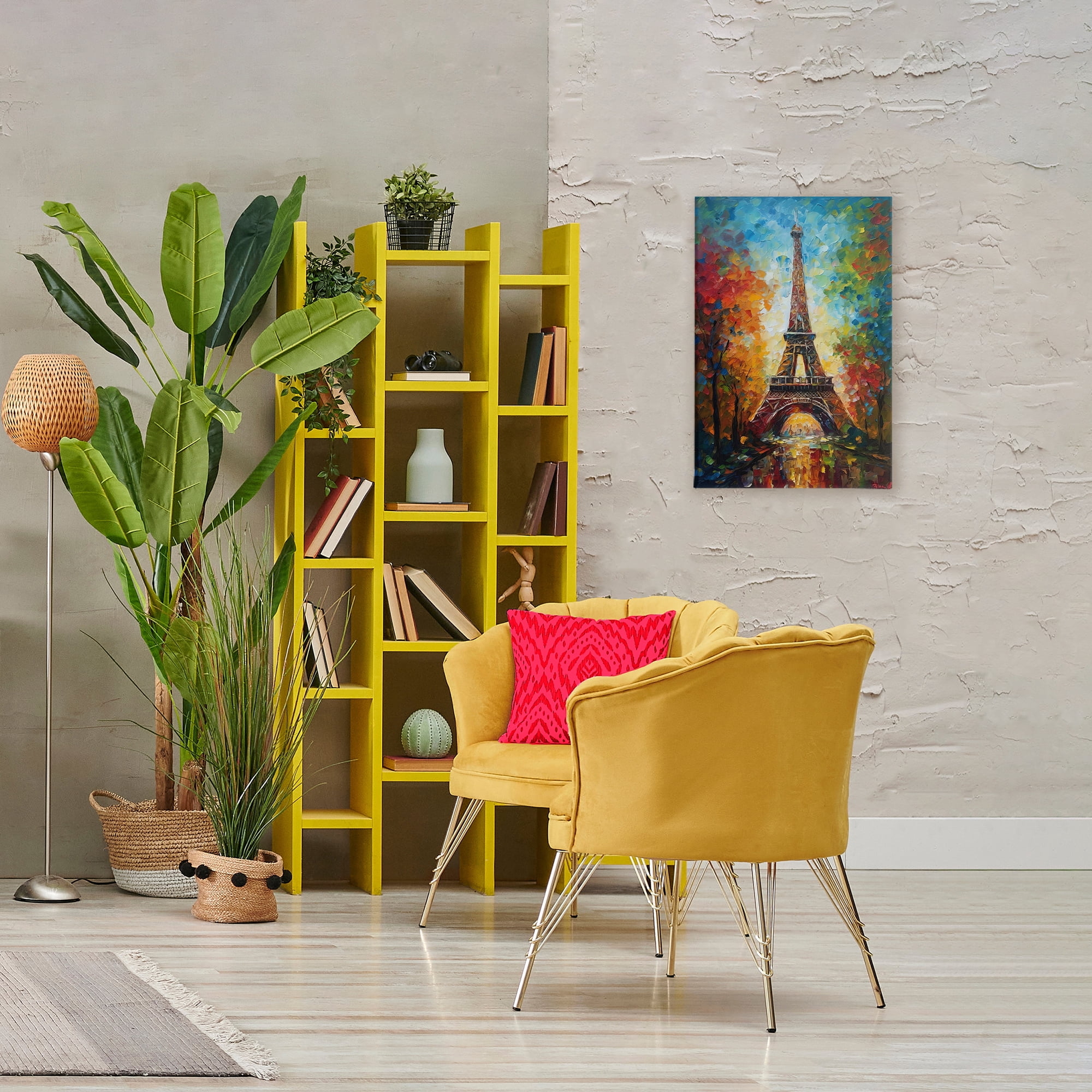 Stupell Industries Colorful Reflection at Eiffel Tower Canvas Wall Art, design by Creative Studio