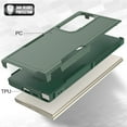 thumbnail image 3 of for Samsung Galaxy S25 Ultra Back Case, Luxury Ultra Slim PC + TPU Double-Layer Anti-Fall Shockproof Drop Protective Lightweight 2 In 1 Phone Case Cover for Samsung Galaxy S25 Ultra, Darkgreen, 3 of 5