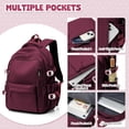 thumbnail image 6 of SYCNB High School Bookbag for Student Book Bags, College Bag Rucksack for Men Large Laptop Travel Backpack Water Resistant Casual Daypack, Lightweight Backpack for Women Simple Backpack, 6 of 8